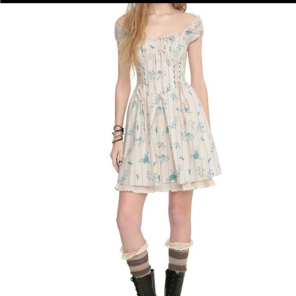 DISNEY HOT TOPIC CINDERELLA PEASANT SWEETHEART DRESS - Picture 1 of 13